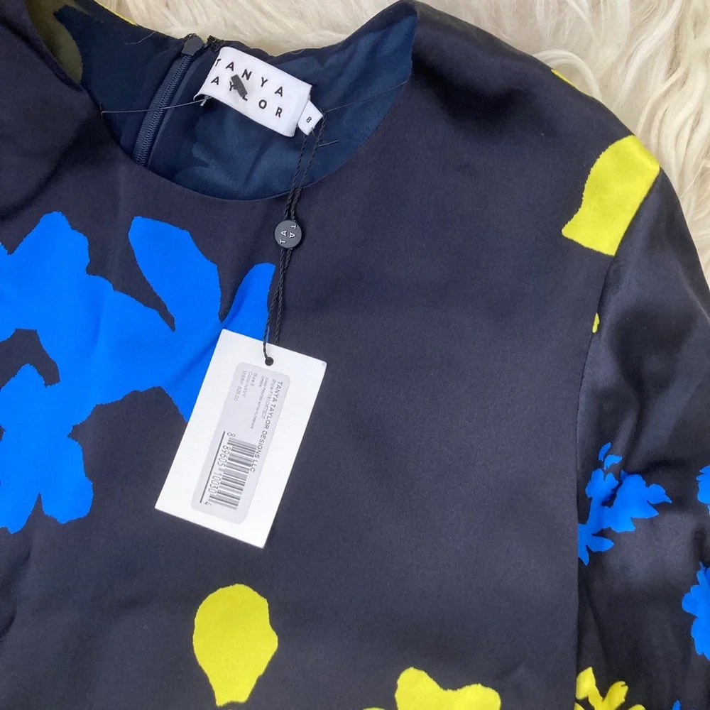 TANYA TAYLOR Camo Print Satin Florence Dress - Picture 9 of 14